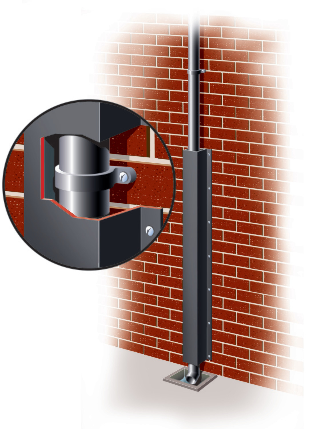 Galvanised anti climb Pipe Protectors downpipes wires security