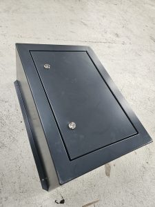 Grey surface mounted overbox